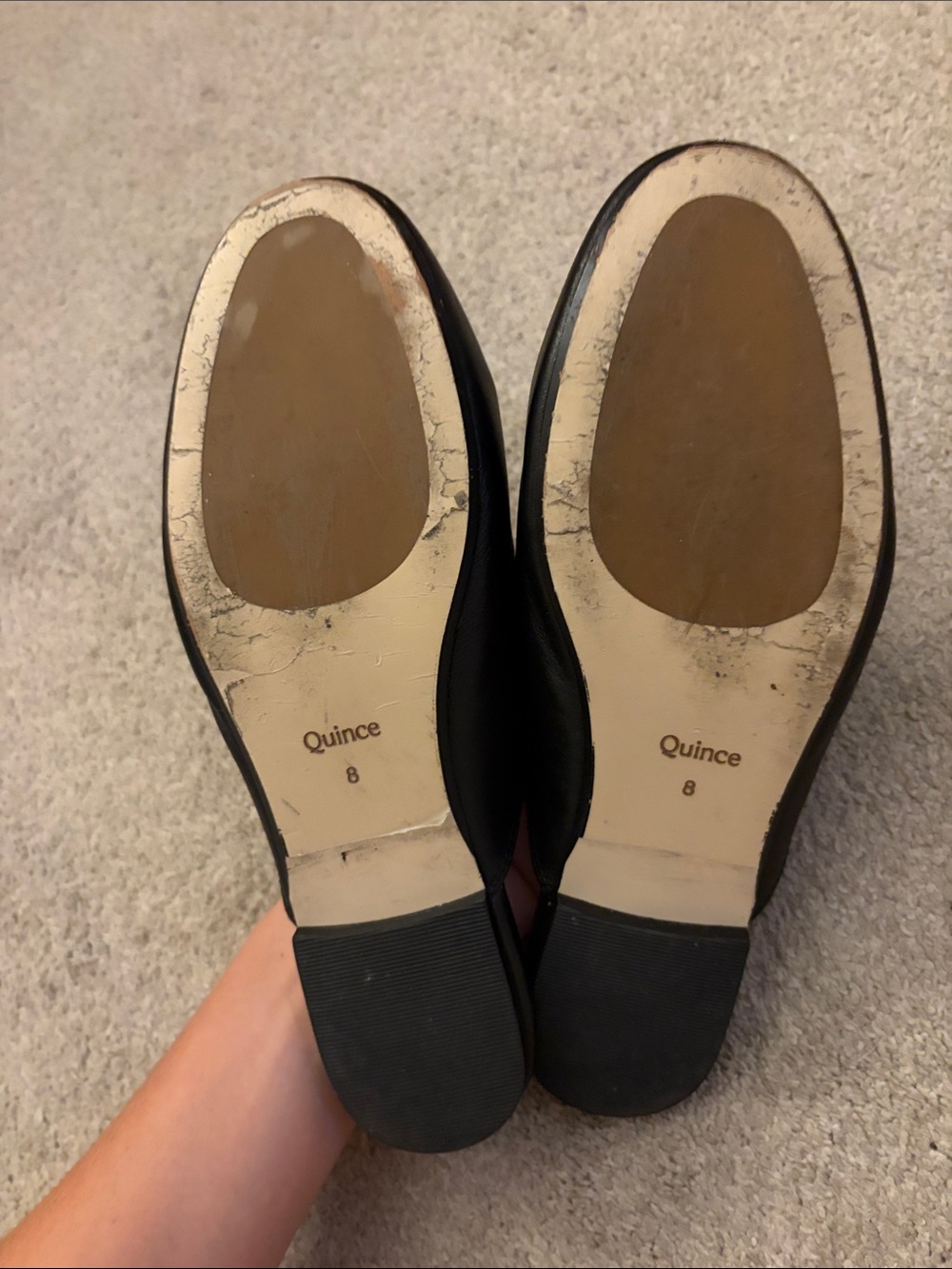 Quince Black Leather Slip-On Mules with Gold Horsebit - Picture 4 of 7